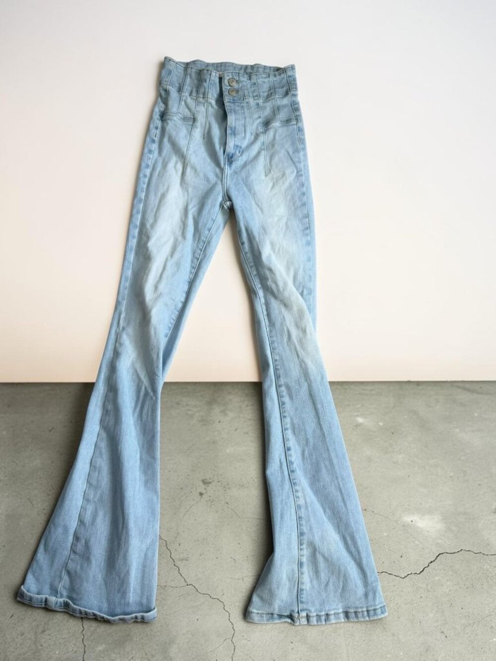 FREE PEOPLE Light Wash High Waist Flare Jeans Size 27